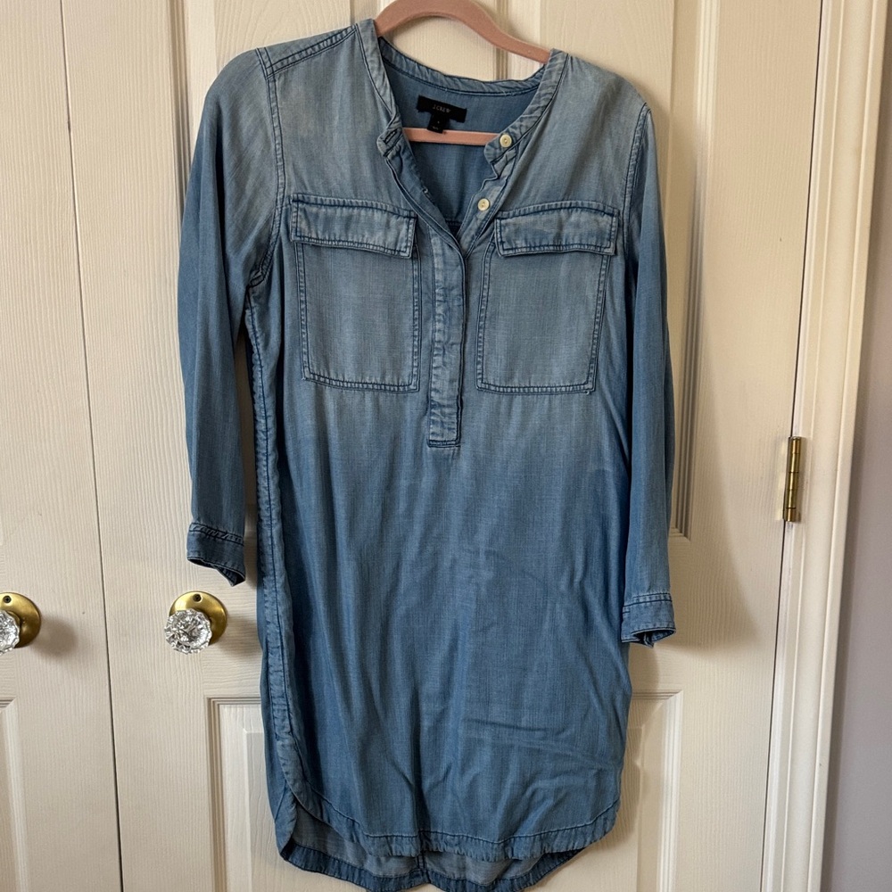 J. Crew Light Blue Denim Dress